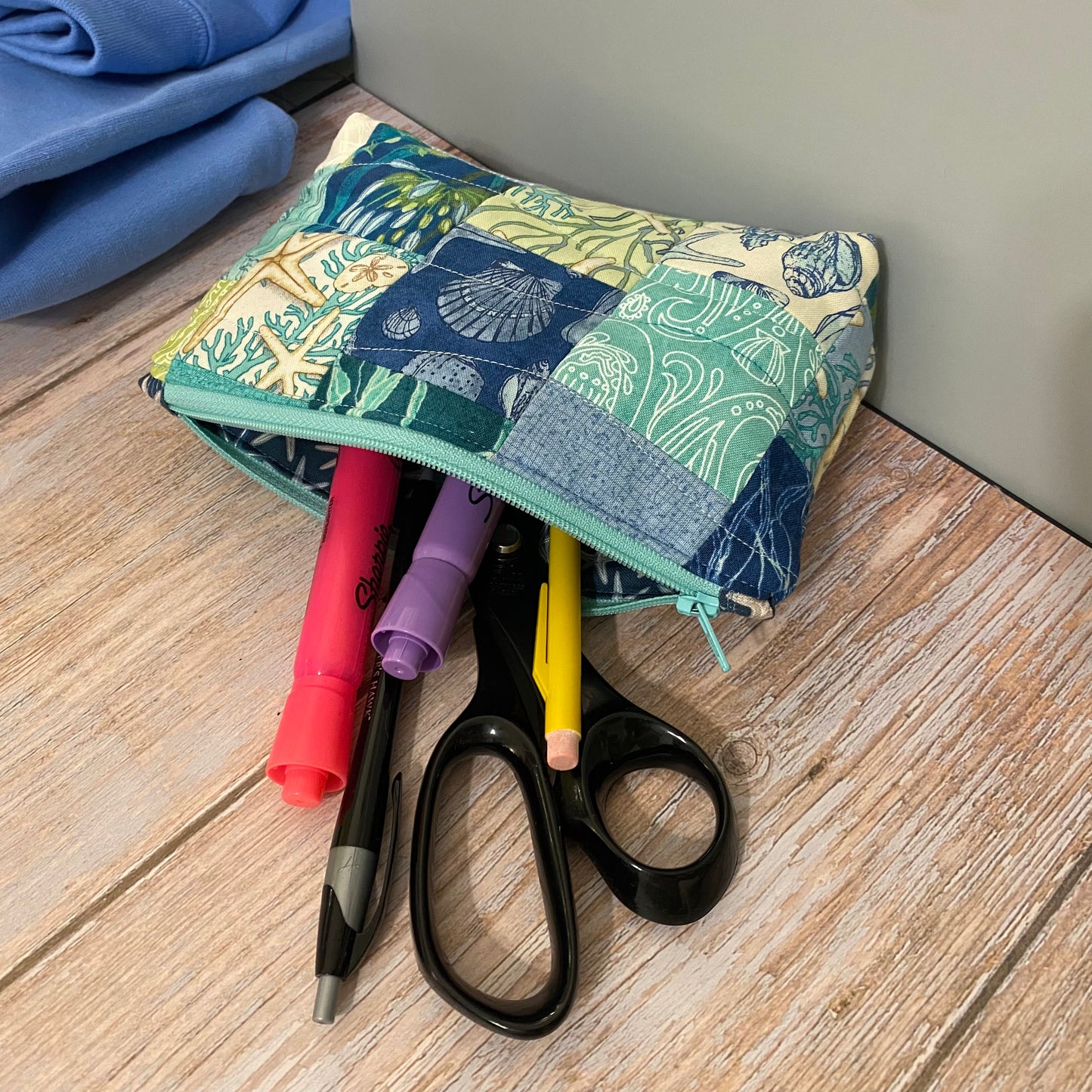 Sea Breeze Quilted Clutch