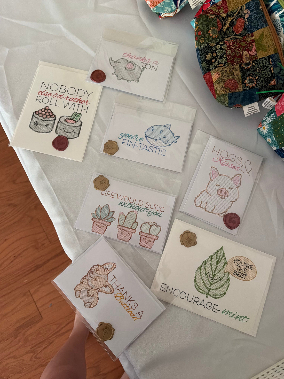 Currently Stitching: Embroidered Greeting Cards
