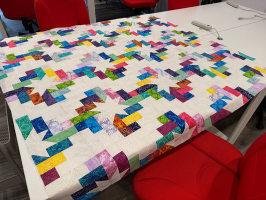 Currently Stitching: Mermaid Batiks Quilt