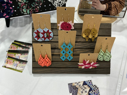 Embroidered Earrings