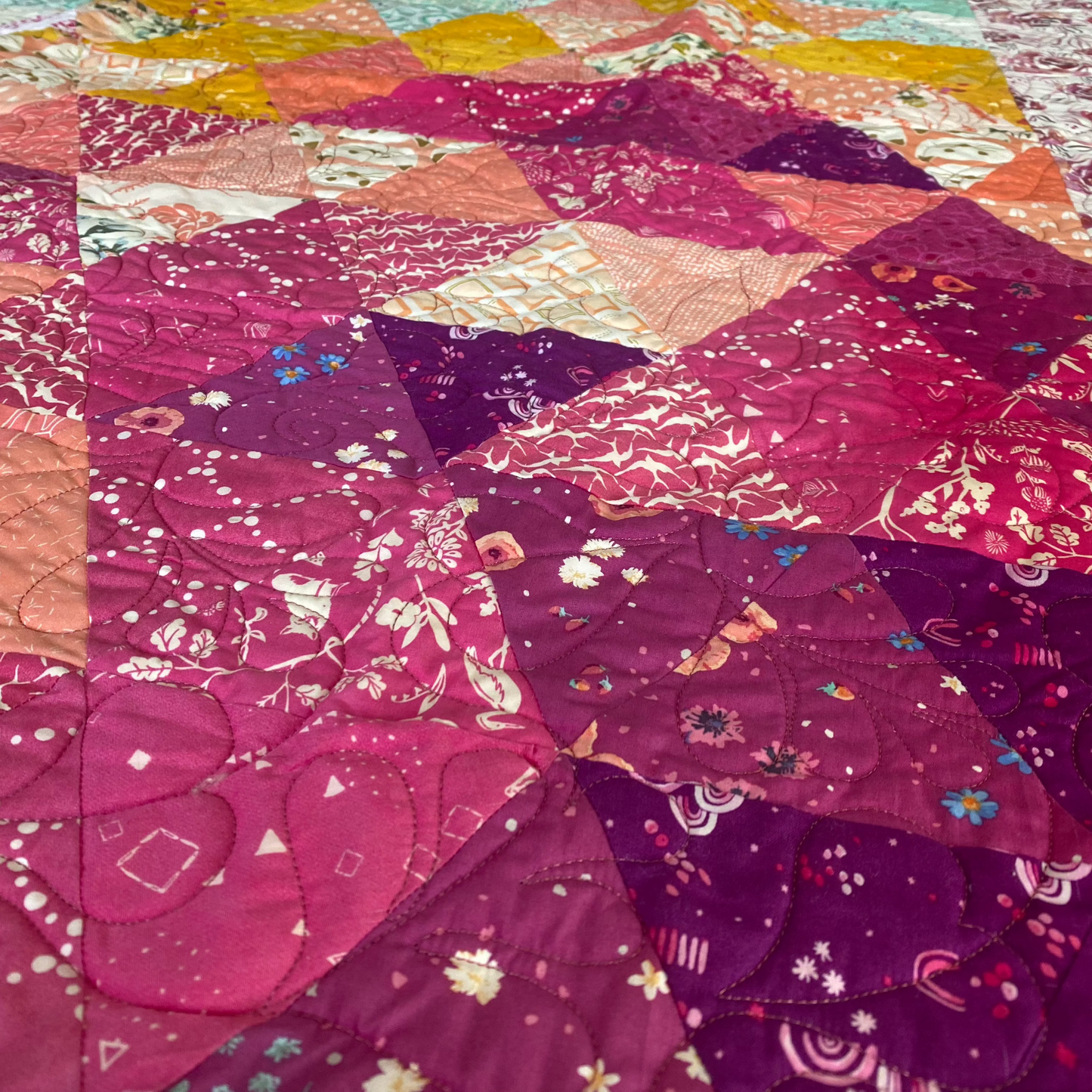 Triangle Garden Crib Quilt