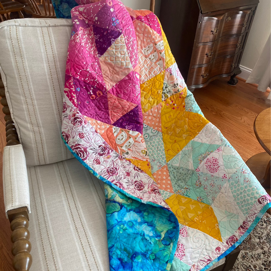 Triangle Garden Crib Quilt