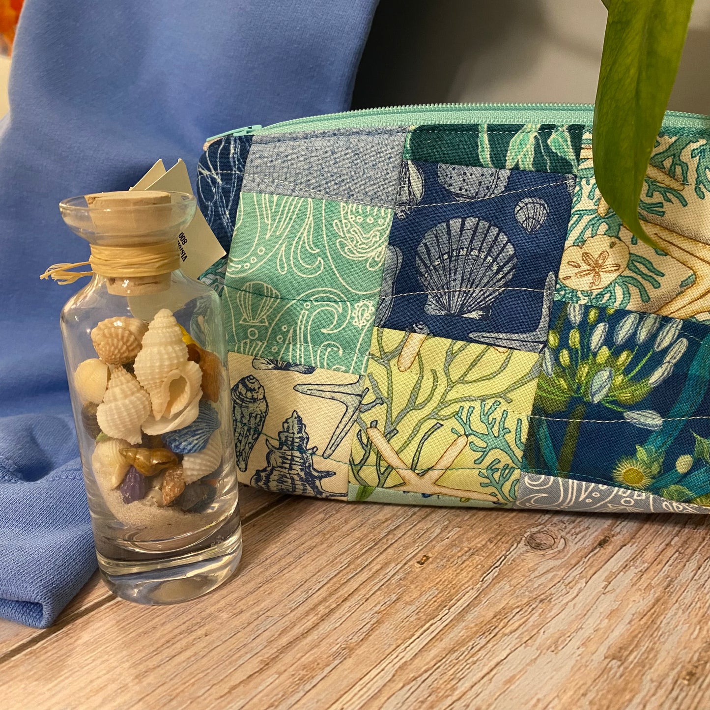 Sea Breeze Quilted Clutch